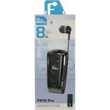 Abatech F910 Makaralı Mp3 Çalar Titreşimli Klipsli Bluetooth Kulaklık - Siyah