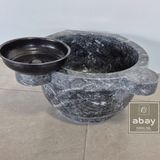 Abay Doğal Taş Bursa Siyah Mermer Hamam Kurnası