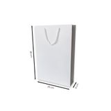 ABB Matbaa 10 Adet Beyaz Karton İpli Çanta Kağıt Poşet (25x38x8) - İp Rengi Seçilebilir