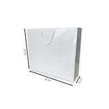 ABB Matbaa 2 Adet Beyaz Karton Ipli Çanta Karton Poşet (45X37X12) - Ip Rengi Seçilebilir
