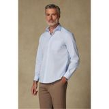 Abbate BB Club Lima Poplin Pamuk Polyester Regular Fit Açık Mavi Klasik Yaka Erkek Düz Gömlek
