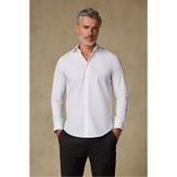 Abbate BB Club Oscar Poplin Pamuk Polyester Slim Fit Beyaz Klasik Yaka Erkek Düz Gömlek