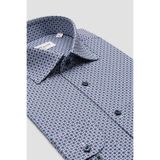 Abbate BB Club Oscar Poplin Pamuklu Slim Fit Bordo Klasik Yaka Erkek Desenli Gömlek