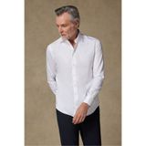 Abbate Donatello Saten Pamuklu Slim Fit Beyaz Klasik Yaka Erkek Düz Gömlek