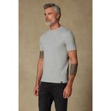 Abbate Easy Penye Pamuklu Comfort Fit Açık Gri Bisiklet Yaka Erkek Düz T-Shirt