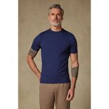Abbate Easy Penye Pamuklu Comfort Fit Lacivert Bisiklet Yaka Erkek Düz T-Shirt