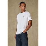 Abbate Edge Kalın Penye Pamuklu Comfort Fit Beyaz Bisiklet Yaka Erkek Düz T-Shirt