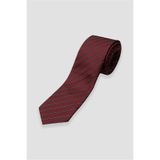 Abbate Kravat 8 cm Mikrofiber Polyester Bordo Erkek Çizgili Kravat