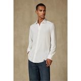 Abbate Lorenzo Jersey Viskon Karışımlı Comfort Fit Ekru Klasik Yaka Erkek Düz Gömlek