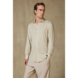 Abbate Lorenzo Jersey Viskon Karışımlı Comfort Fit Sarı Klasik Yaka Erkek Düz Gömlek - 2XL