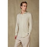 Abbate Lorenzo Jersey Viskon Karışımlı Comfort Fit Sarı Klasik Yaka Erkek Düz Gömlek