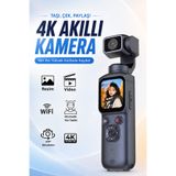 Abbruch 4K Akıllı Cep Kamerası Gimbal Dokunmatik Ekran WiFi Destekli Otomatik Yüz Takipli 330° Dönebilen Video ve Fotoğraf Çekim Kamerası