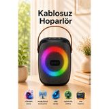 Abbruch Kablosuz RGB Hoparlör Güçlü Ses Kalitesi FM Radyo USB Girişli Taşınabilir Müzik Sistemi