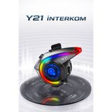 Abbruch Su Geçirmez Bluetooth Kask Kulaklığı Motosiklet İntercom RGB Işıklı BT 5.3 Yükses Ses Kalitesi