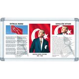 ABC Alüminyum Çerçeve Seti 3 Adet Mustafa Kemal Atatürk Temalı 45X90 Ölçülerinde