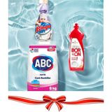 ABC Çamaşır Deterjanı 6 Kg+ Bingoo Yumuşatıcı+ Bulaşık Deterjanı 820 ml