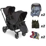 ABC Design Bebek Arabası + Jixy Antrasit Ana Kucağı Zoom Ink & Jixy Antrasit Travel Set
