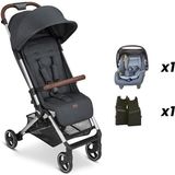 ABC Design Ping Storm - Kabin Boy Bebek Arabası Travel Set (Jixy Antrasit Ana Kucağı ile) - Siyah - Gri