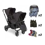 ABC Design Zoom Ink Travel Sistem İkiz Bebek Arabası Black