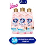 Abc Konsantre Yumuşatıcı Parfumıa Sensitive 1,44 lt 3'lü Set 180 Yıkama Hassas Ciltler İçin