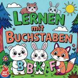 ABC Malspaß – Buchstaben Lernen & Ausmalen für Kinder ab 3 Jahren: mit niedlichen Tieren, Gegenständen und 10 Gratis Zahlen Mandalas