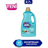 ABC Renklilere Özel Sıvı Deterjan 2,7 lt 45 Yıkama %100 Koruma Sağlayan Etkili Formül