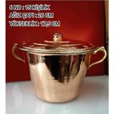ABC SİİRT PERDE PİLAV TENCERESİ BAKIR - Bakır - 26*17 cm