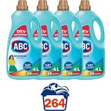 Abc Sıvı Çamaşır Deterjanı 4 lt Renkliler İçin 4'lü Set 264 Yıkama Derinlemesine Temizlik