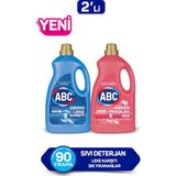 ABC Sıvı Çamaşır Deterjanı Leke Karşıtı ve Kolay Ütü 2'li Set 2.7 Litre Renkliler İçin