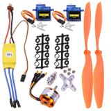 abcGoodefg A2212 1400KV RC Fırçasız Motor 30A ESC Motor SG90 Mikro Servo 8060 Pervane Seti RC Uçak Dört Helikopter Sabit Kanat Uçak Helikopter Uçak için