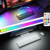 ABCidy Oyun aydınlatması, LED PC, alt monitör lambası, RGB ekranlı, TV için, ortam dekorasyonu, 12 dinamik sahne, ışık barı, uzaktan kumanda, renk değişimi, ayarlanabilir parlaklık ve hız