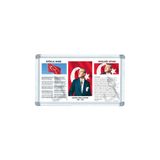 ABCPANO Alüminyum Çerçeve 3 Lü Milli Levha Seti, 45x90 Üçlü çerçeve milli levha M.E.B Müfredatına uygundur