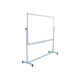ABCPANO Ayaklı yazı tahtası, 120x140 cm Sunum ofis tekerlekli yazı tahtası, Mobil Çift Taraflı Brifing