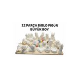 ABCPANO Boyanabilir Dekoratif Taş Biblo Figür Seti | 22 Figür | 12 Boya | 2 Fırça | Hobi & Sanat Aktivitesi