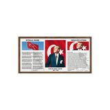 ABCPANO Üçlü Milli levha seti, 45x90 cm Mdf Çerçeve 3 Lü Milli Levha Seti M.E.B Standartlarına uygundur