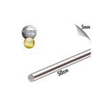 abcpaslanmaz Paslanmaz Çelik Çubuk Mil Ø 5 mm ( 50 Cm x 2 Adet ) 304 Kalite