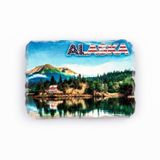 ABD Alaska Kırık Kenarlı Buzdolabı Magneti