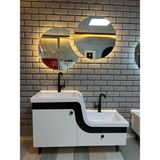 Abdest Lavabosu Çocuk Yaşlı Engelli Abdest Lavabosu Z Lavabo - Antrasit - Beyaz - Sağ