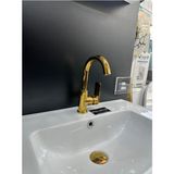 Abdestlik Altın Renk Kuğu Lavabo Bataryası