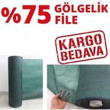 Abdioğulları %75 Gölgelik File 1.5m x 25M Bahçe Çit Örtüsü Meyve Ağacı Örtüsü - 1,5 x 25 m - Açık Yeşil
