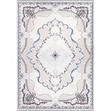 Abdüktör Lacivert Oryantal Modern Geometrik Etnik Desenli Boho Makinada Yıkanabilir Hav Toz Vermez Leke Tutmaz Kaymaz Taban Dijital Makine Baskı Halı Oturma Odası Salon Yolluk Koridor Mutfak Halısı