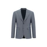 Abdullah Kiğılı 7 Drop Slim Fit Dar Kesim Klasik Çizgili Keten Karışımlı Ceket