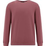 Abdullah Kiğılı Bisiklet Yaka Regular Fit Desenli Yünlü Triko Kazak - Gül Kurusu - XL