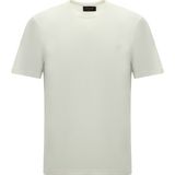 Abdullah Kiğılı Bisiklet Yaka Regular Fit Nakışlı Modal Karışımlı T-shirt - Kırık Beyaz