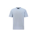 Abdullah Kiğılı Bisiklet Yaka Regular Fit Nakışlı Pamuklu Keten Çizgili T-shirt
