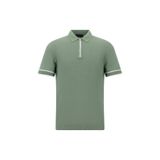 Abdullah Kiğılı Regular Fit Fermuarlı Desenli Pamuklu Polo Yaka Tişört