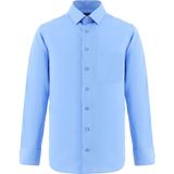 Abdullah Kiğılı Uzun Kol Non Iron Saten Klasik Pamuk Gömlek - Aqua Blue