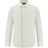 Abdullah Kiğılı Uzun Kol Slim Fit Dar Kesim Klasik Non Iron Saten Pamuk Gömlek - Beyaz - XS