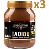 Abdurrahman Tatlıcı TADIBU Kakaolu Fındık Ezmesi 850g x 3 Adet – %35 Yoğun Fındık Oranı, Katkısız, Sürülebilir Fındık Çikolatası - 850 gr