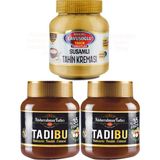 Abdurrahman Tatlıcı Tatlıcı Tadıbu 330 gr x 2 Adet + Çavuşoğlu Susamlı Tahin Kreması 330 gr